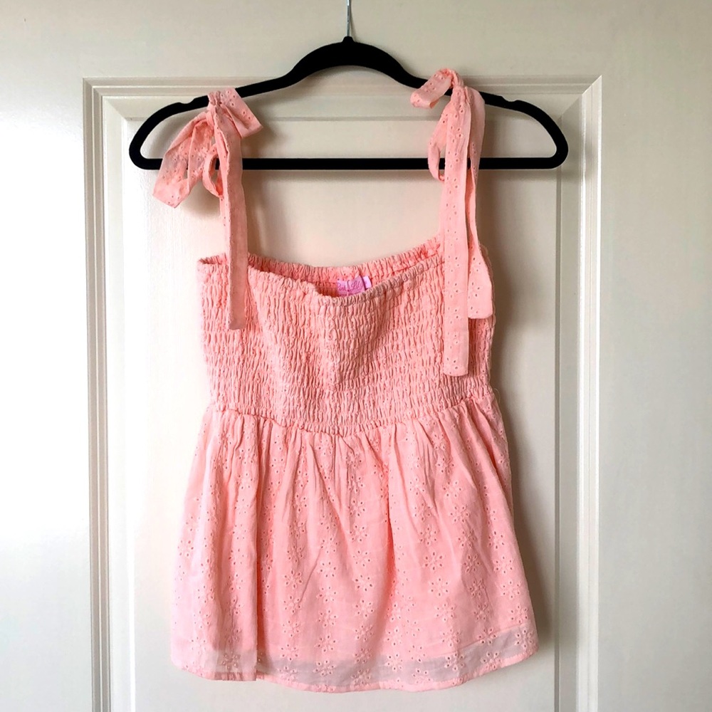 Pink Lily Smocked Tank